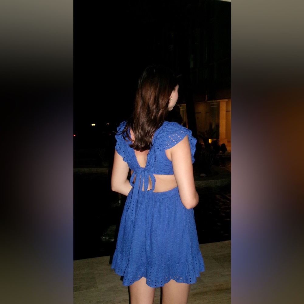 Lulu's Royal Blue Backless Dress